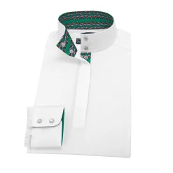 Online ESSEX CLASSICS Ladies’ Talent Yarn® Straight Collar Long Sleeve Show Shirt