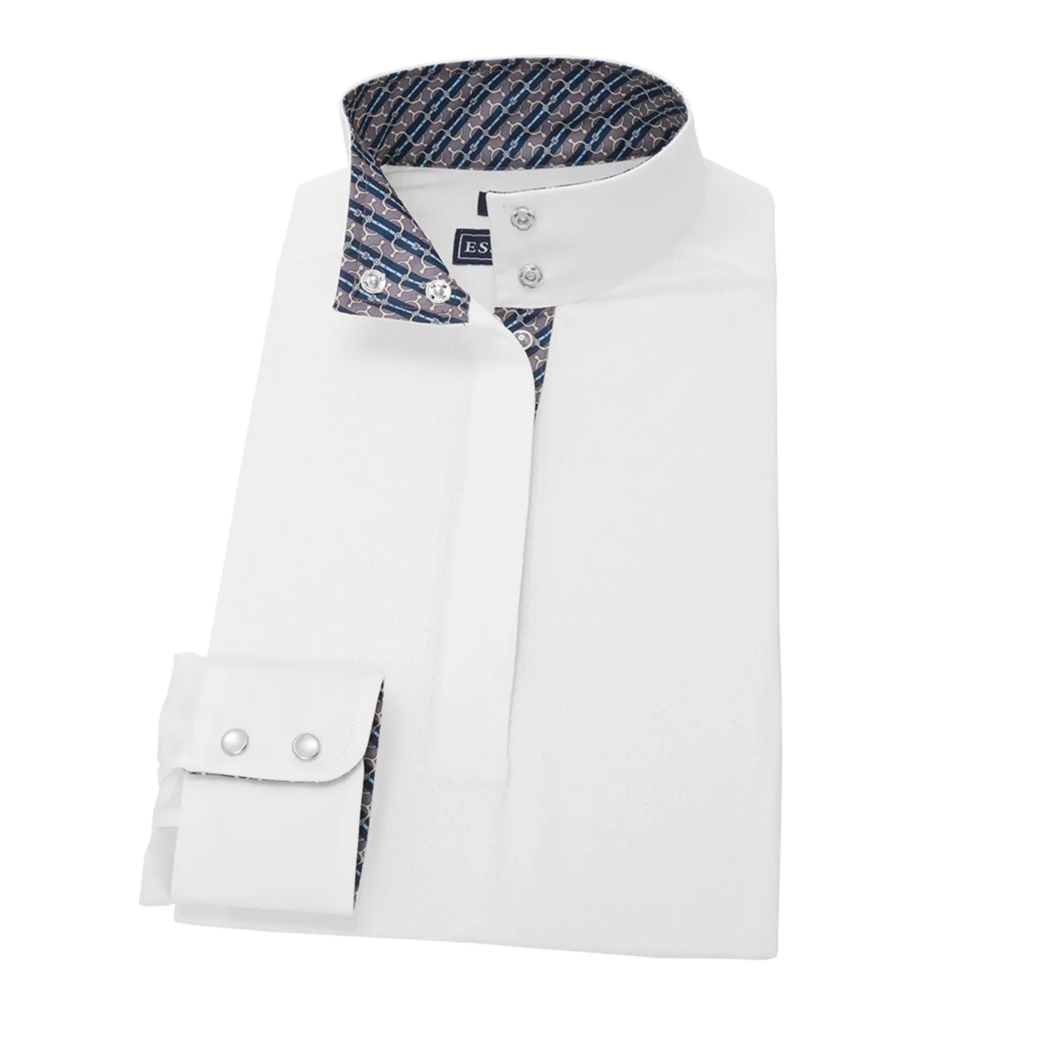 Online ESSEX CLASSICS Ladies’ Talent Yarn® Straight Collar Long Sleeve Show Shirt