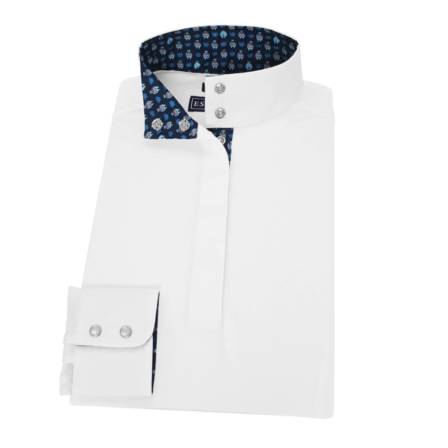 Online ESSEX CLASSICS Ladies’ Talent Yarn® Straight Collar Long Sleeve Show Shirt