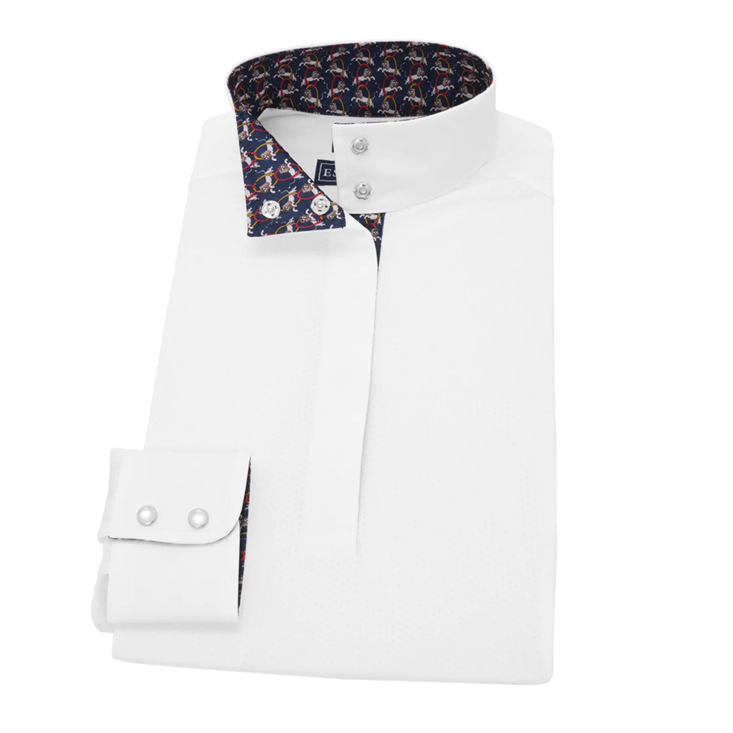 Online ESSEX CLASSICS Ladies’ Talent Yarn® Straight Collar Long Sleeve Show Shirt