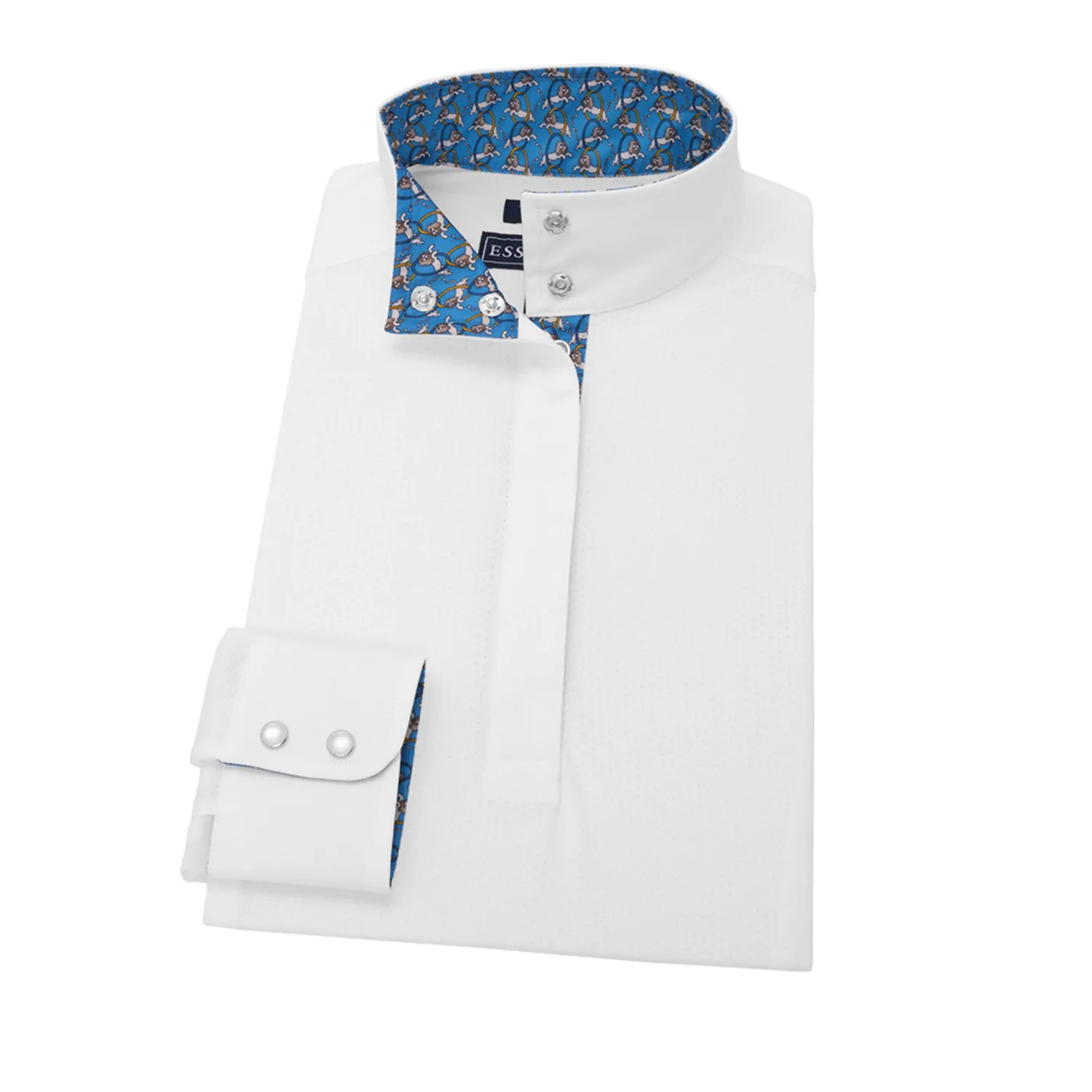 Online ESSEX CLASSICS Ladies’ Talent Yarn® Straight Collar Long Sleeve Show Shirt