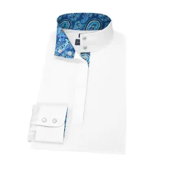 Online ESSEX CLASSICS Ladies’ Talent Yarn® Straight Collar Long Sleeve Show Shirt