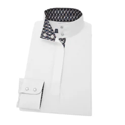 Online ESSEX CLASSICS Ladies’ Talent Yarn® Straight Collar Long Sleeve Show Shirt