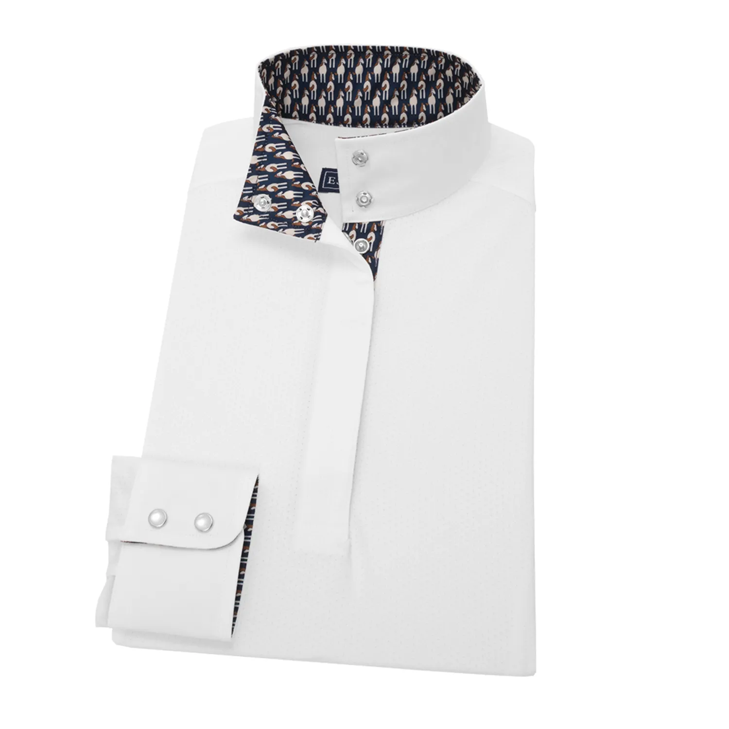 Online ESSEX CLASSICS Ladies’ Talent Yarn® Straight Collar Long Sleeve Show Shirt