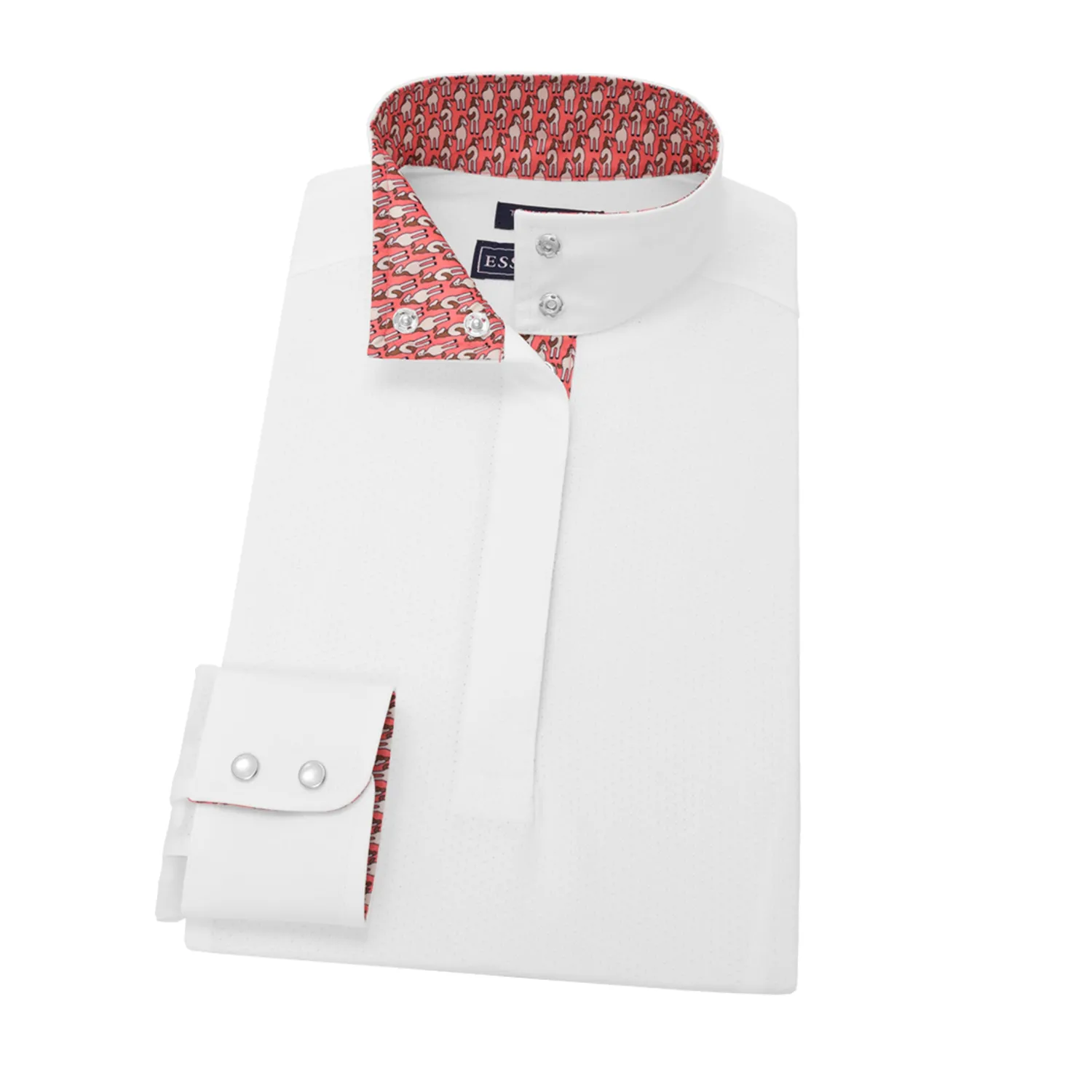 Online ESSEX CLASSICS Ladies’ Talent Yarn® Straight Collar Long Sleeve Show Shirt
