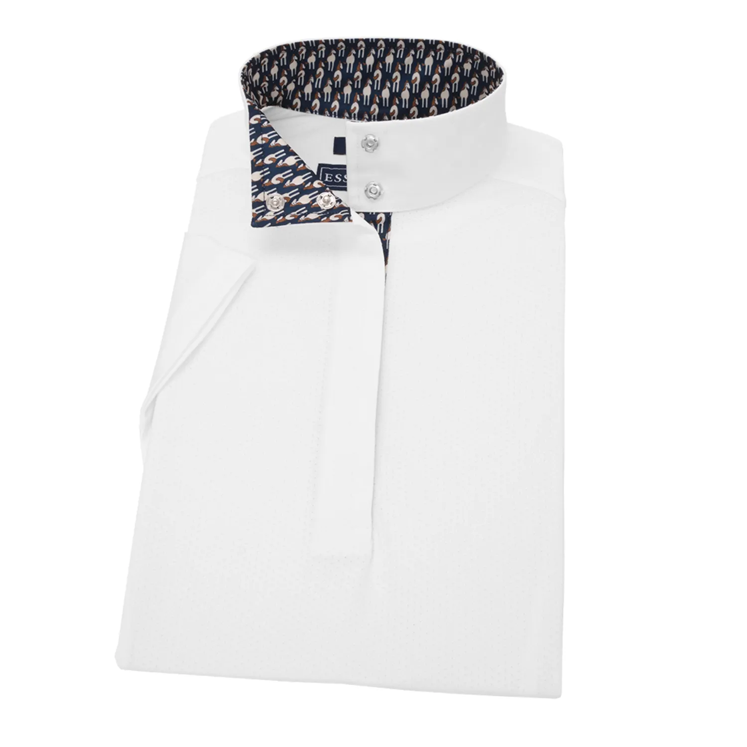 Online ESSEX CLASSICS Ladies’ Talent Yarn® Straight Collar Short Sleeve Show Shirt