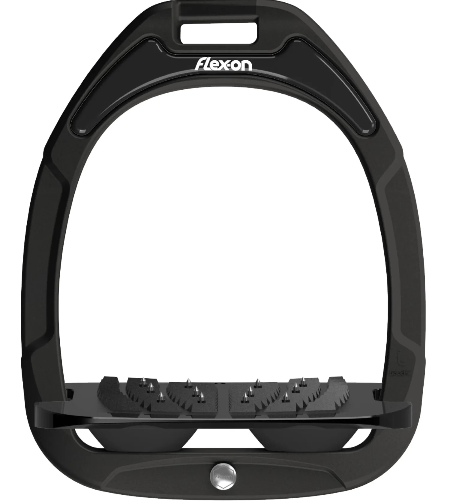 Outlet FLEX-ON EQUESTRIAN Flex-On® Green Composite Inclinded Ultra Grip Stirrups Black