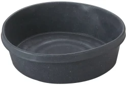 Best ANIMAL HEALTH INT 3-Gallon Rubber Feed Pan Black