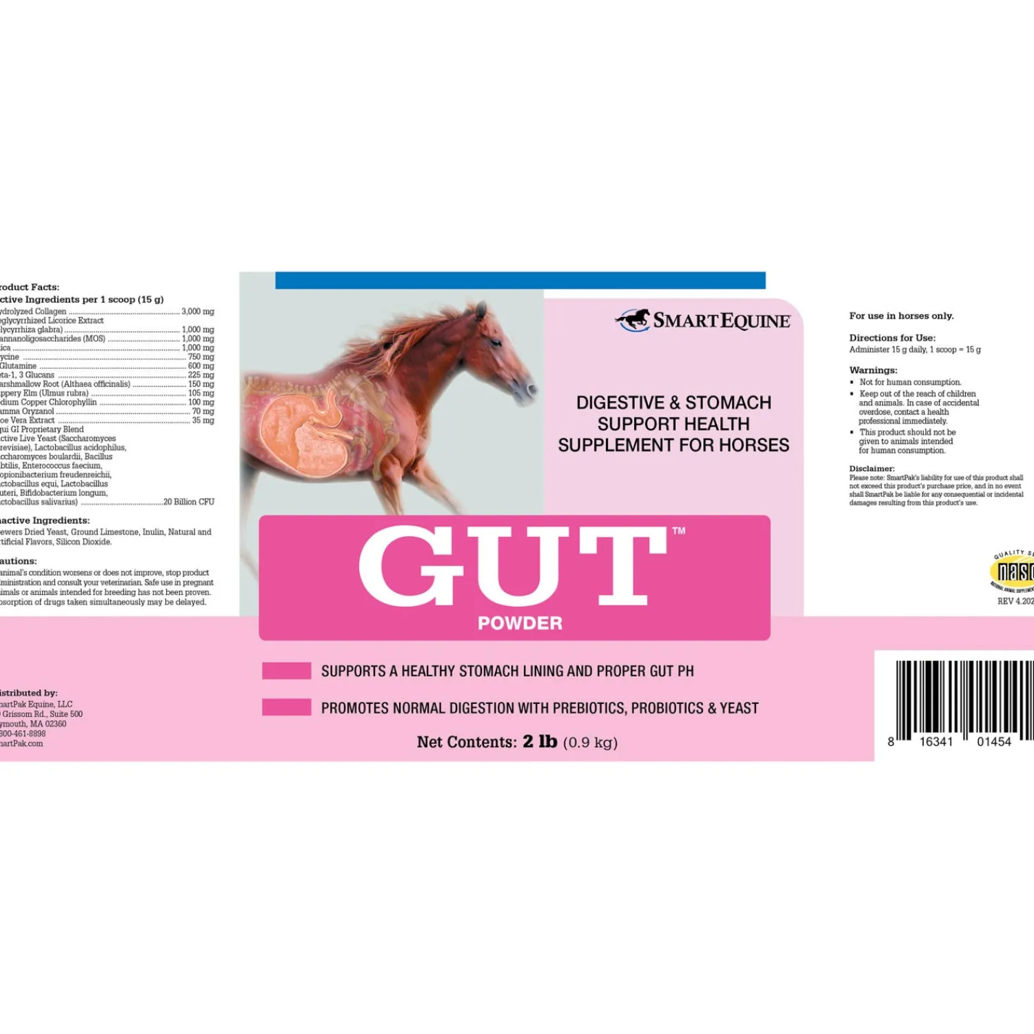 Clearance SMARTPAK GUT™ Powder by SmartEquine™ - 2 lbs