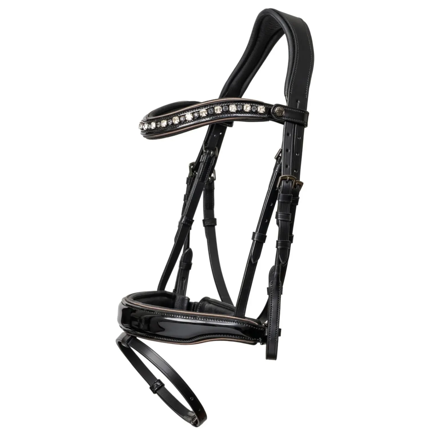 HALTER EGO Ocala Snaffle Bridle Black Patent