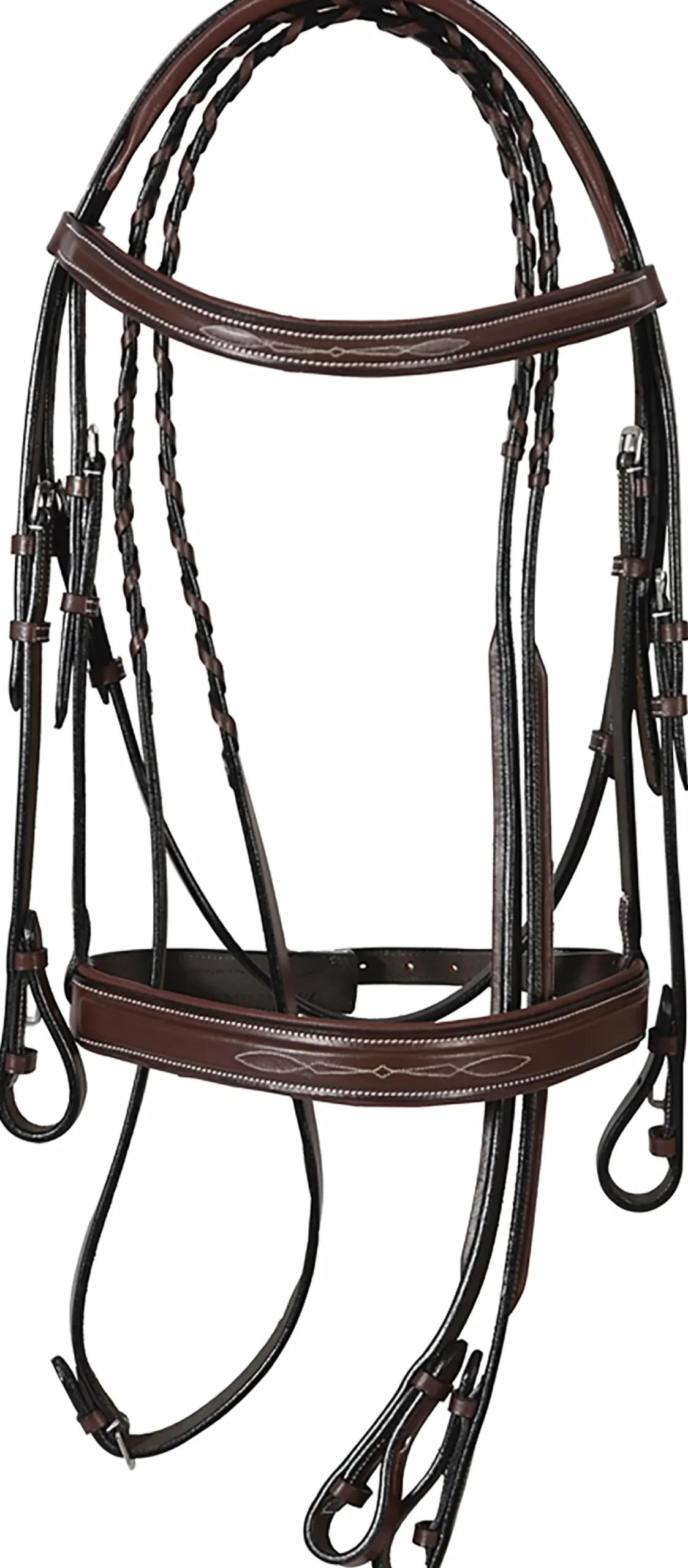 JPC EQUESTRIAN Henri de Rivel Mono Crown Bridle with Padded Wide Noseband
