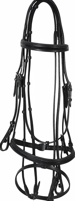 Online JPC EQUESTRIAN Henri de Rivel Piaffe Mono Crown Bridle with Flash Noseband & Patent Leather