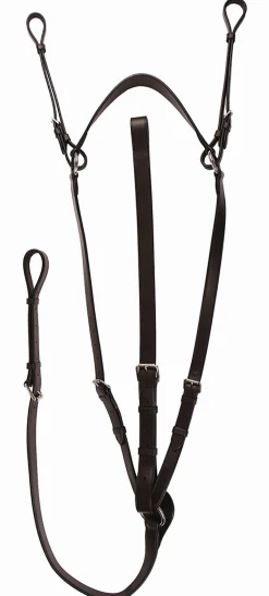 Clearance JPC EQUESTRIAN Henri de Rivel Pro Flat Breastplate Martingale Havana