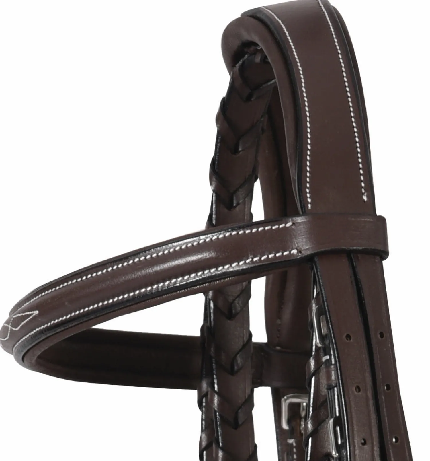 Clearance JPC EQUESTRIAN Henri de Rivel Pro Mono Crown Fancy-Stitched Padded Bridle with Laced Reins