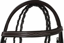 Clearance JPC EQUESTRIAN Henri de Rivel Pro Mono Crown Fancy-Stitched Padded Bridle with Laced Reins