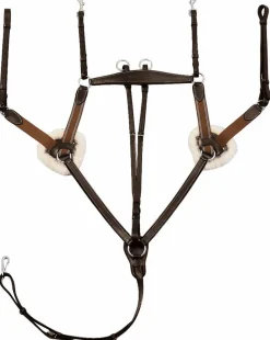 Best JPC EQUESTRIAN Henri de Rivel Pro 5-Point Elastic Breastplate Martingale with Running Attachment