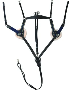 Best JPC EQUESTRIAN Henri de Rivel Pro 5-Point Elastic Breastplate Martingale with Running Attachment