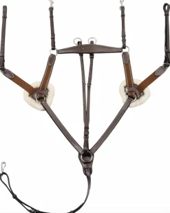 Best JPC EQUESTRIAN Henri de Rivel Pro 5-Point Elastic Breastplate Martingale with Running Attachment