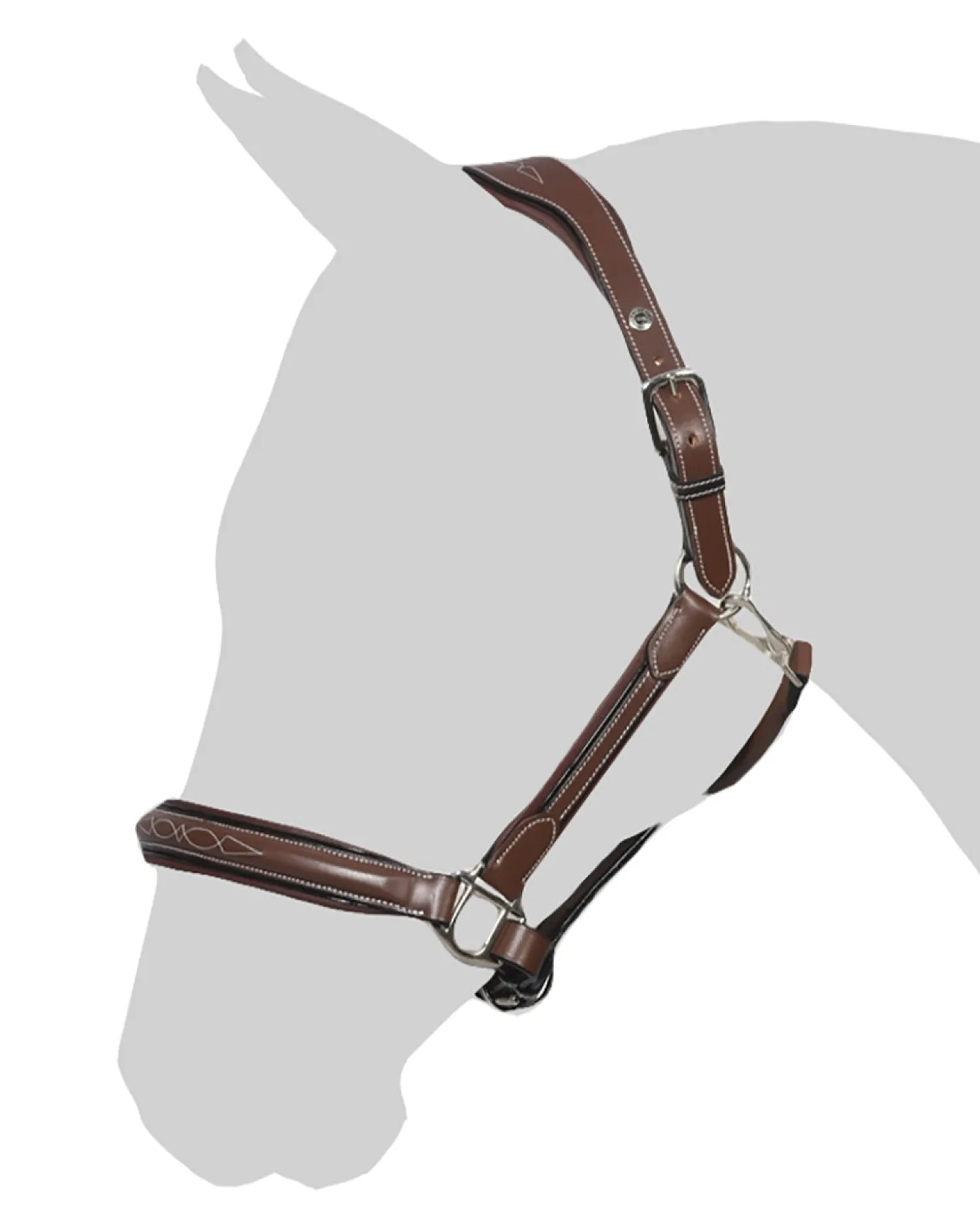 JPC EQUESTRIAN Henri de Rivel Stress Free Halter with Fancy Contrast Stitching