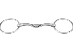 Sale GEM-HERM SPRENGER Herm Sprenger® Satinox Double-Jointed Loose Ring Snaffle Bit with 14mm Mouth/70mm Rings Stainless