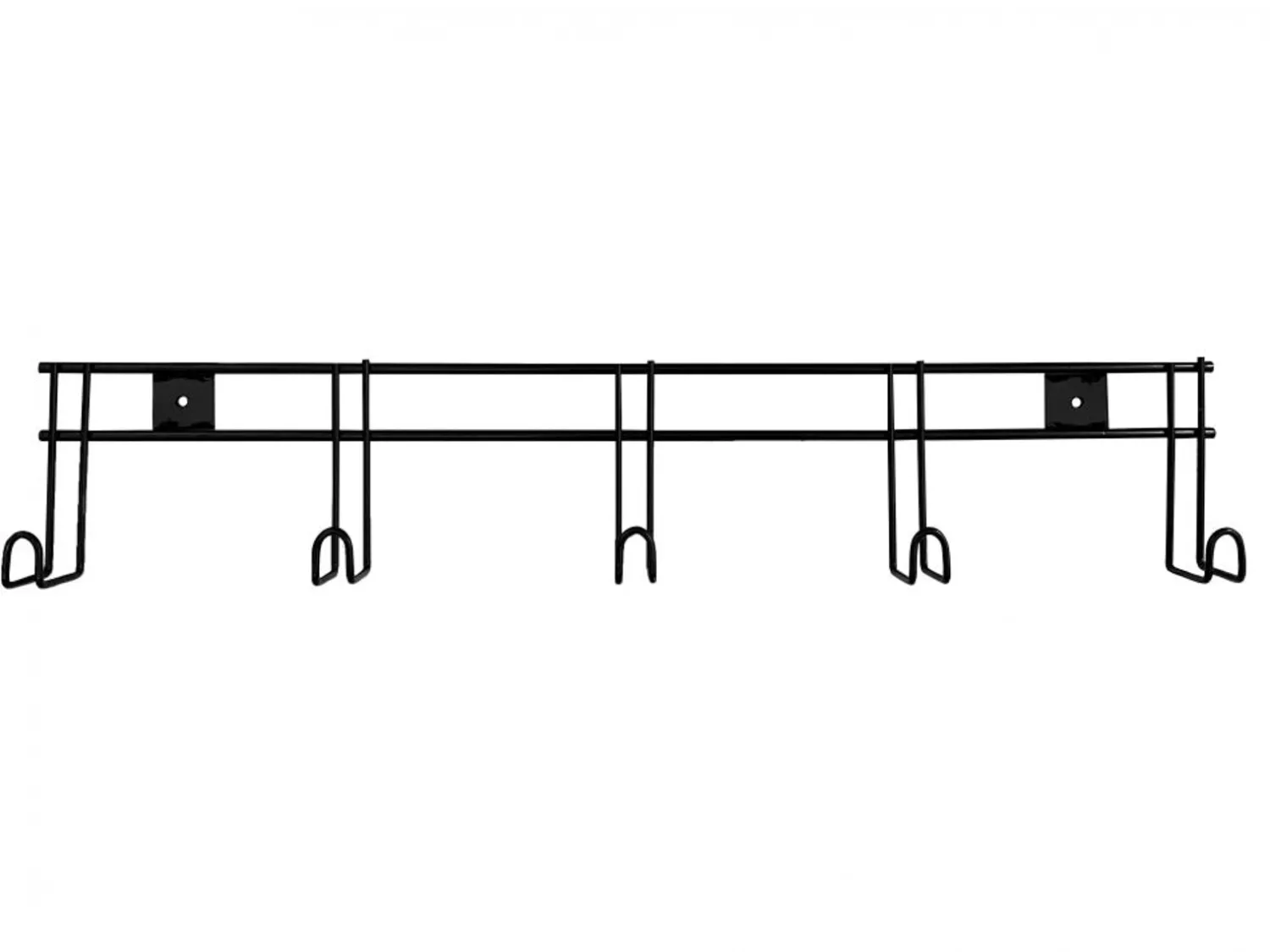 New SHILOH STABLES TACK 5-Hook Wall-Mount Tack Bar Black
