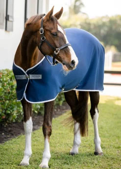 Best HORSEWARE ® Ireland Amigo® Jersey Cooler - Pony Navy/Titanium Grey