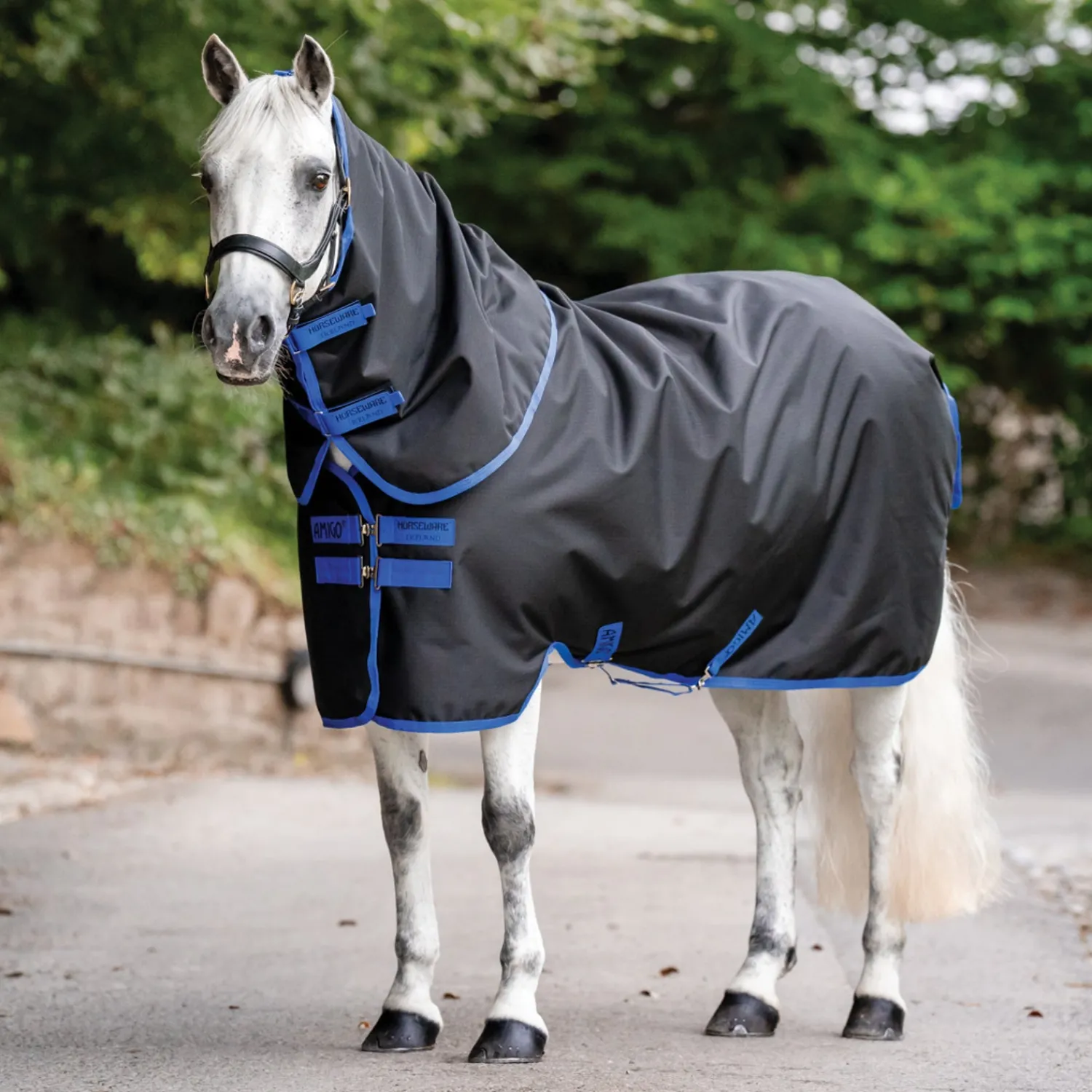 Sale HORSEWARE ® Ireland Amigo® Ripstop 900D Plus Pony Turnout Sheet Black/Classic Blue