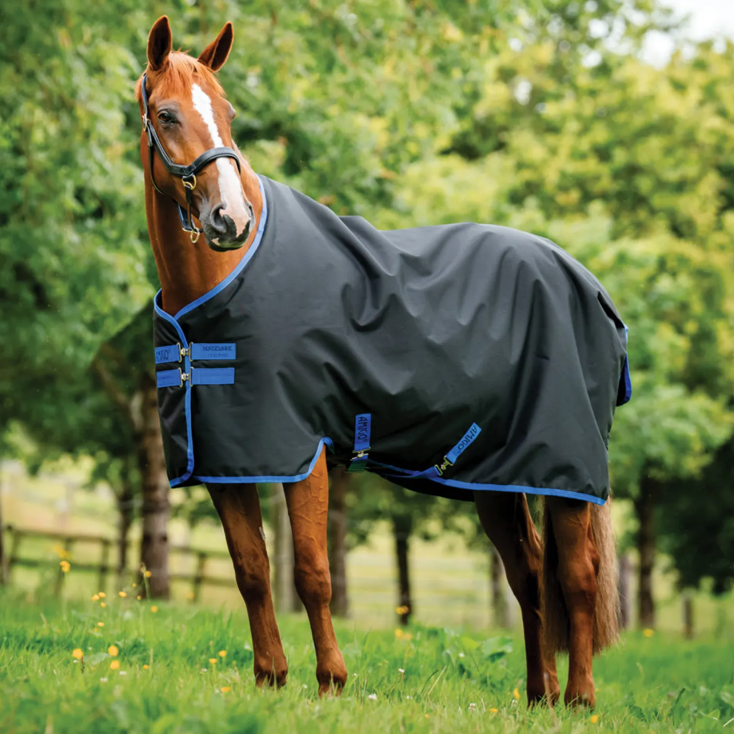 New HORSEWARE ® Ireland Amigo® Ripstop 900D Turnout 50 Gram Fleece Lined Standard Neck