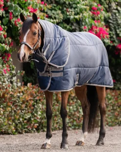 Online HORSEWARE ® Ireland Amigo® Ripstop Insulator Stable Pony Plus Blanket - 200G Navy/Titanium Grey
