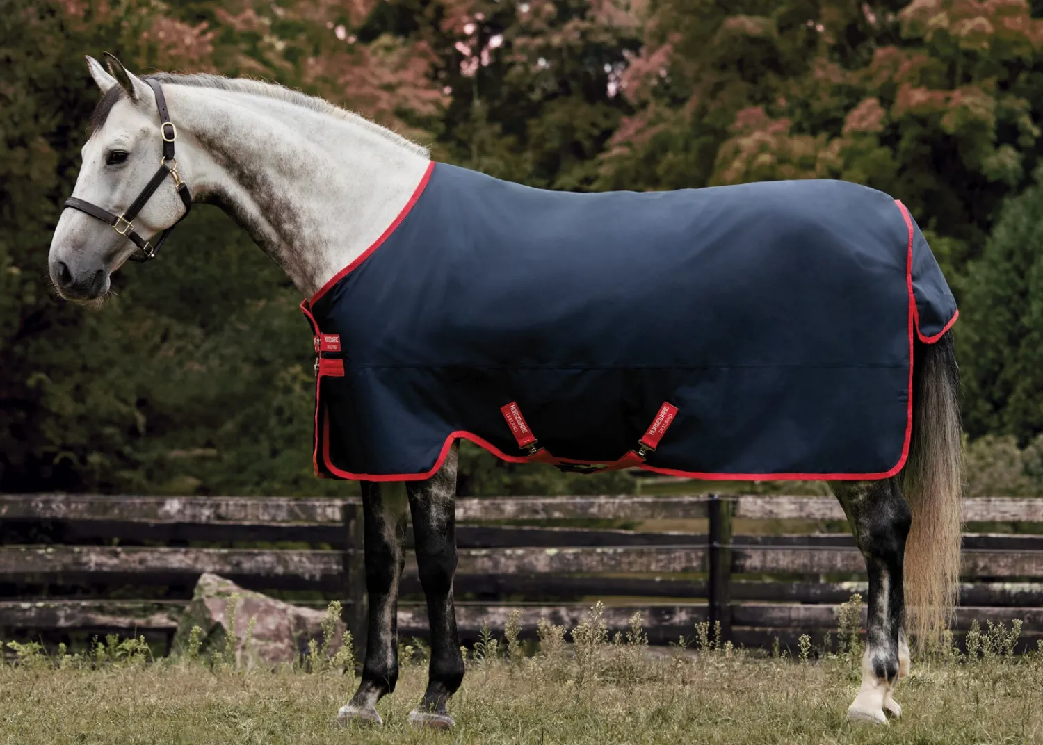 Sale HORSEWARE ® Ireland Exclusive 600D 100 Gram Ripstop Turnout Blanket Navy/Red