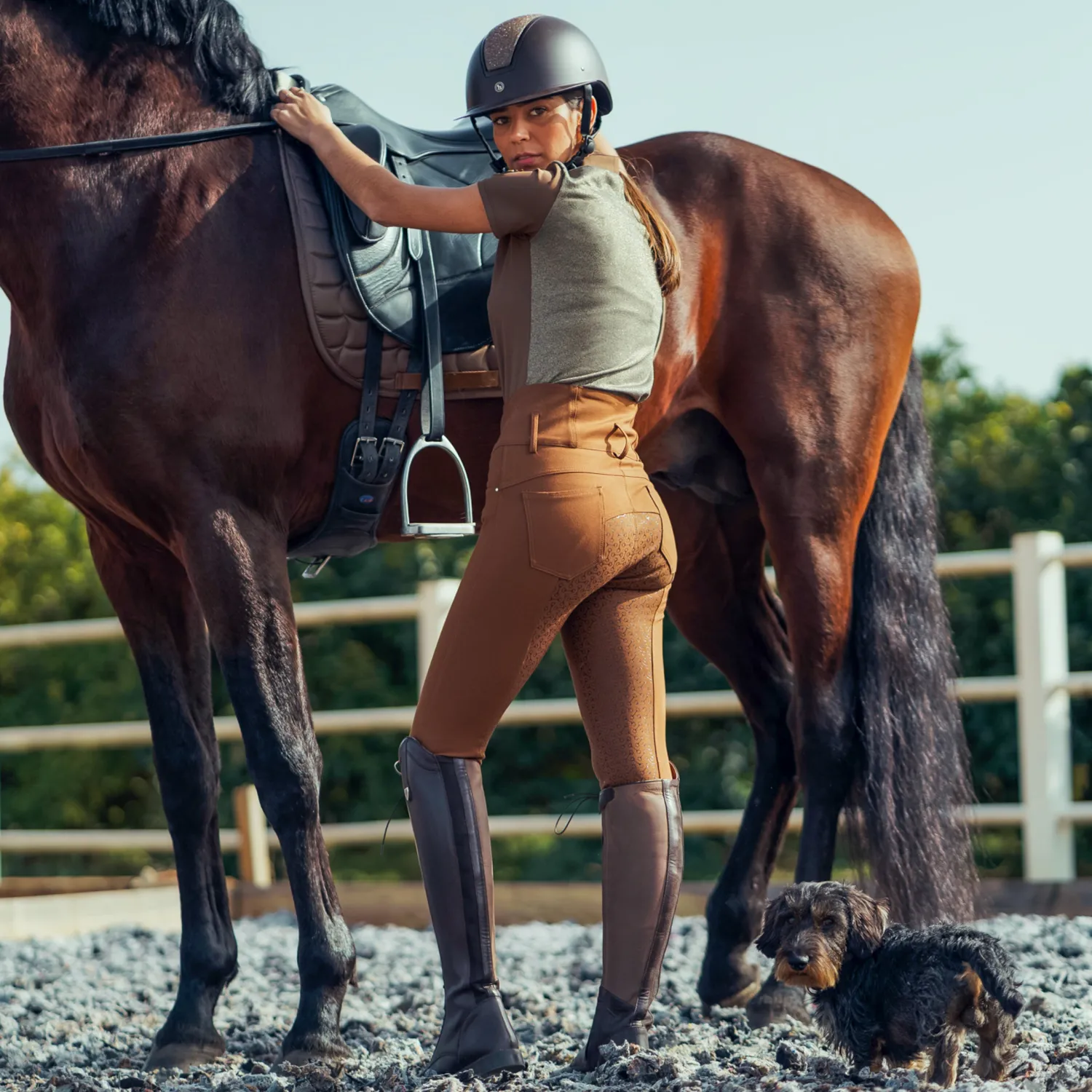 Discount EQUINAVIA Horze Ladies' Tara High-Waist Full-Seat Breech