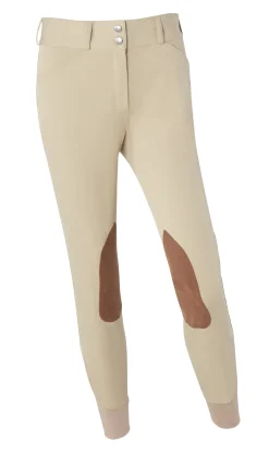 Sale SUPERHOUSE IconEQ™ Girls’ Wellesley Competition Knee-Patch Breech Tan