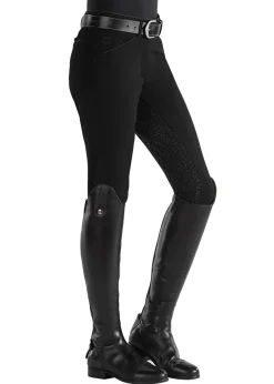 Discount SUPERHOUSE IconEQ™ Ladies’ Wellesley Classic Piped Full-Seat Breech Black/Charcoal