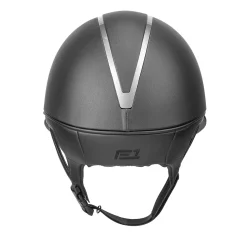 Online INT RIDING HELMET IRH® F1 Wide Brim Helmet with Leather Finish Black Leather/Titanium