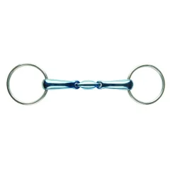 Online WEATHERBEETA JP by Korsteel® Blue Steel Oval Link Double-Jointed Loose Ring Bit Blue/Silver