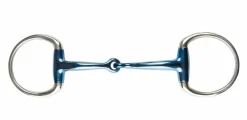 Outlet WEATHERBEETA JP by Korsteel® Blue Steel Single-Jointed Eggbutt Bit Blue/Silver