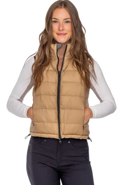 Clearance KASTEL DENMARK Ladies’ Contessa Reversible Quilted Vest Camel/Slate