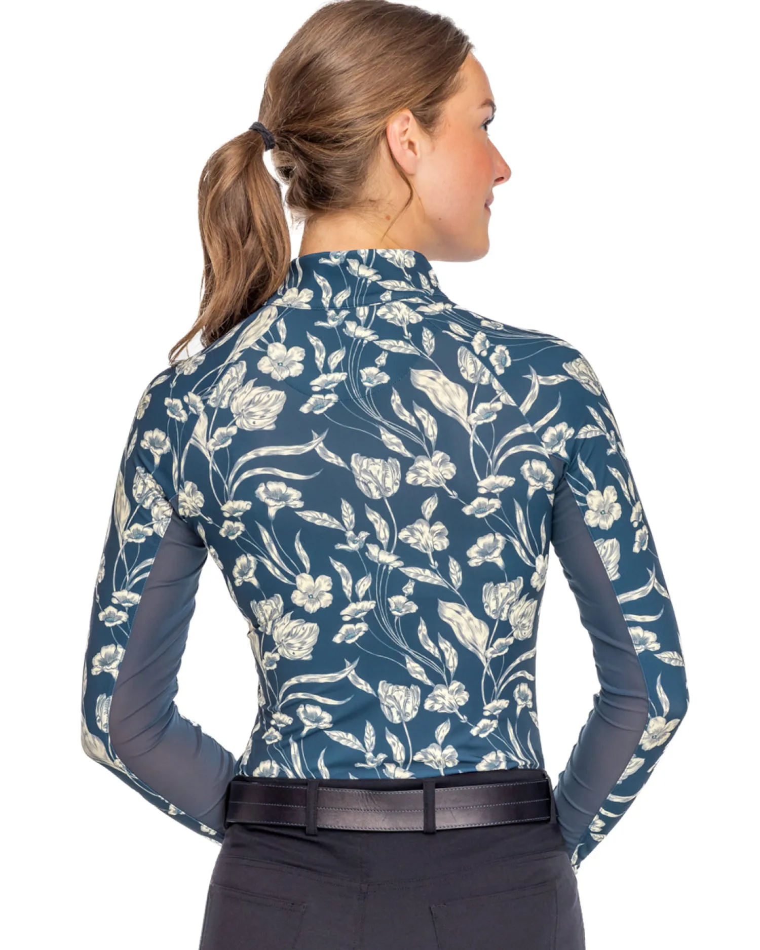 Outlet KASTEL DENMARK Ladies’ French Tulip Long-Sleeve Shirt - "Maeve" Sailor Blue