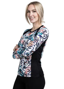 Online KASTEL DENMARK Ladies’ Izzy Long Sleeve Shirt Ikat/Black