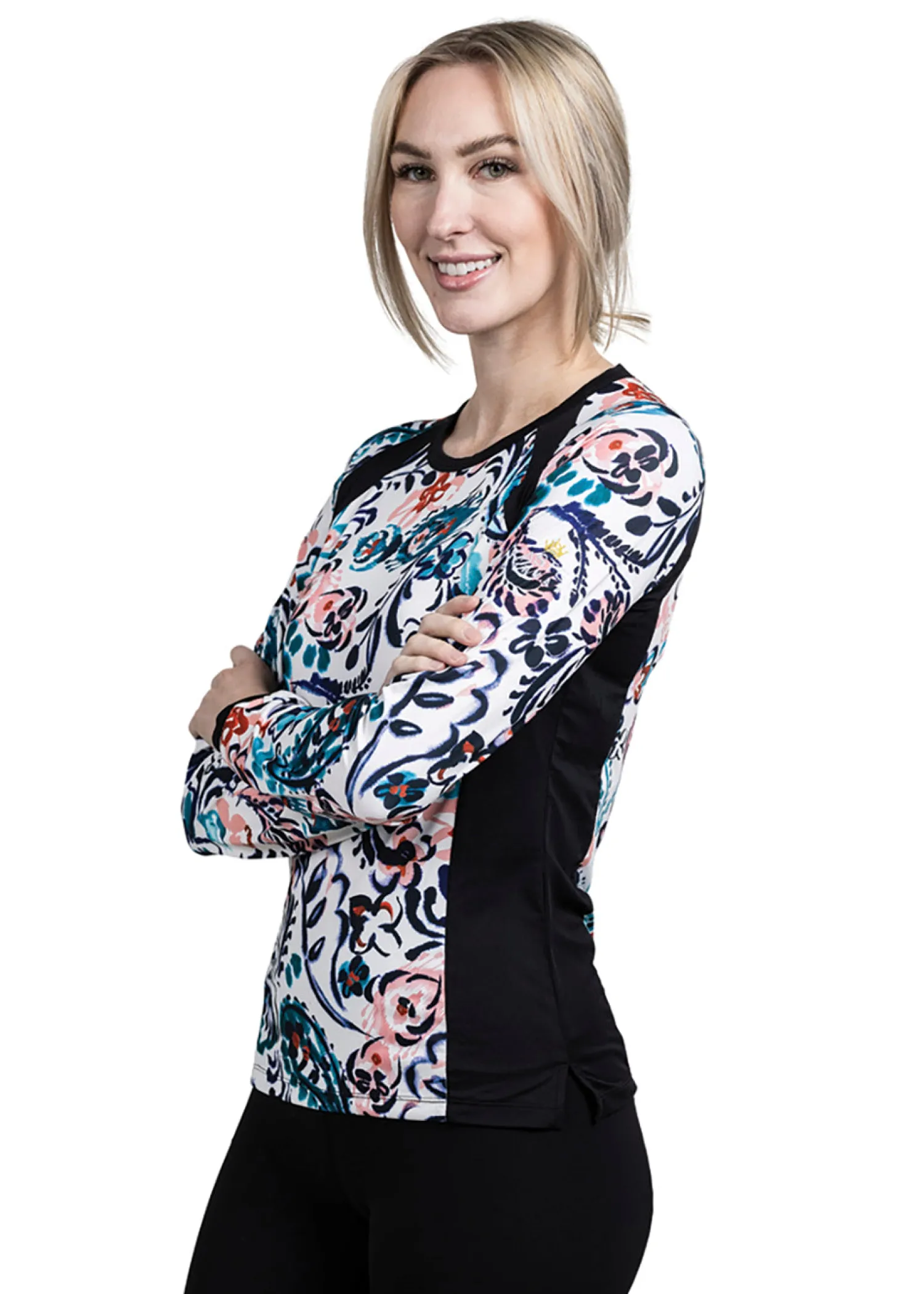 Online KASTEL DENMARK Ladies’ Izzy Long Sleeve Shirt Ikat/Black