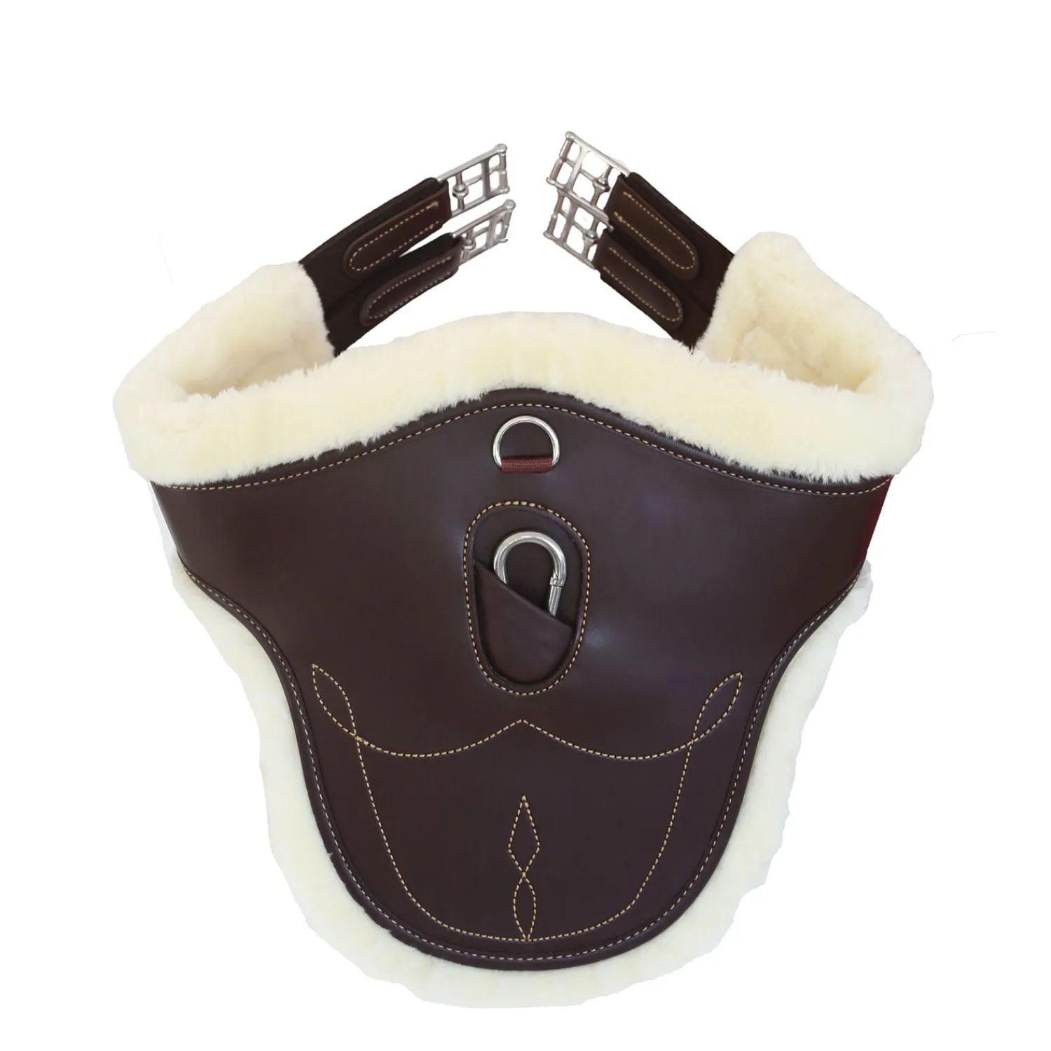 Outlet KENTUCKY HORSEWEAR Vegan Sheepskin Stud Girth Brown