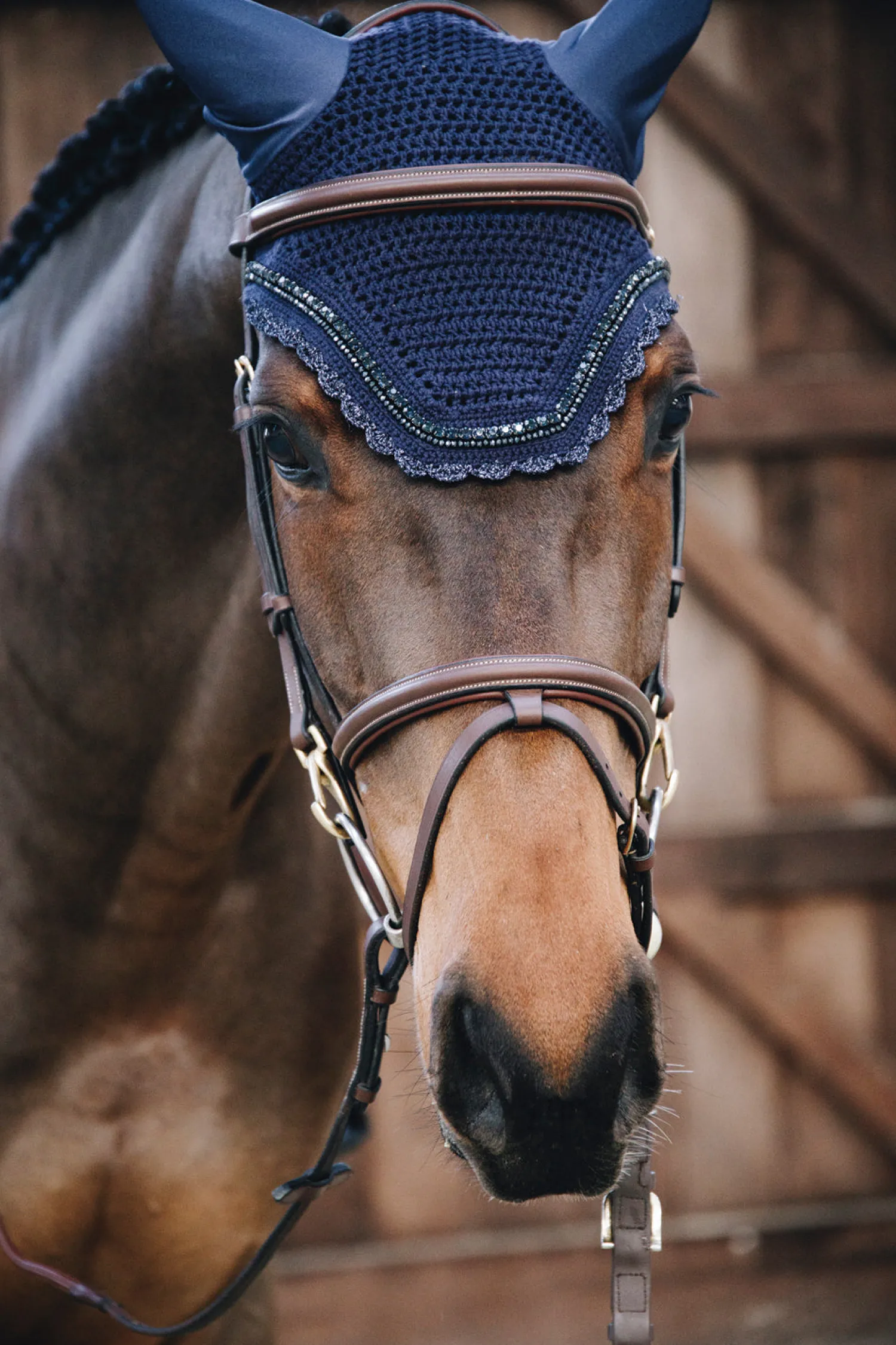 KENTUCKY HORSEWEAR Wellington Stone & Pearl Fly Veil