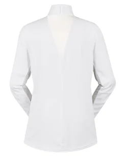 Outlet KERRITS ® Ladies’ Petite Encore Long Sleeve Show Shirt White/Lucky Diamond