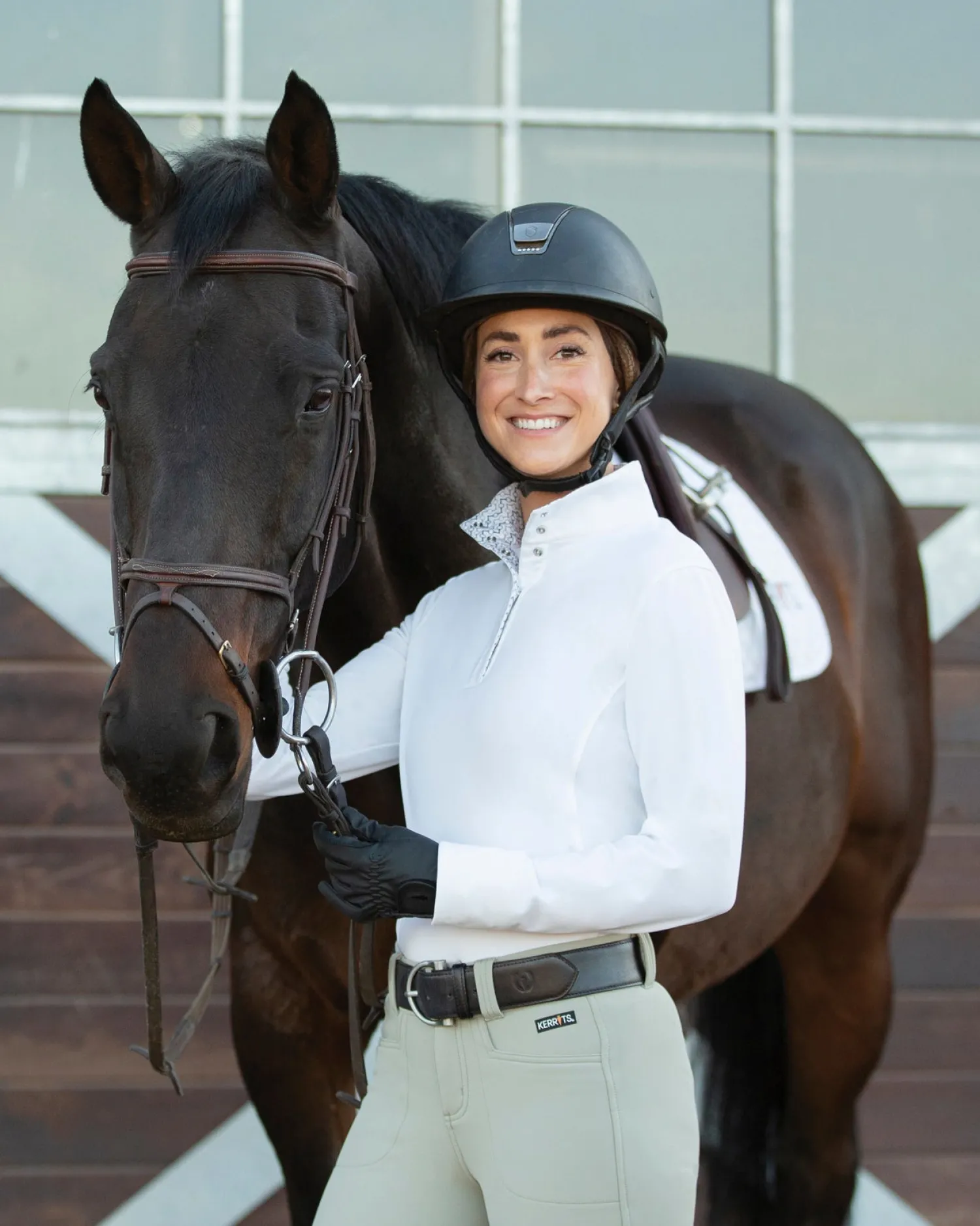 Best KERRITS Ladies’ Winter Circuit Show Shirt White