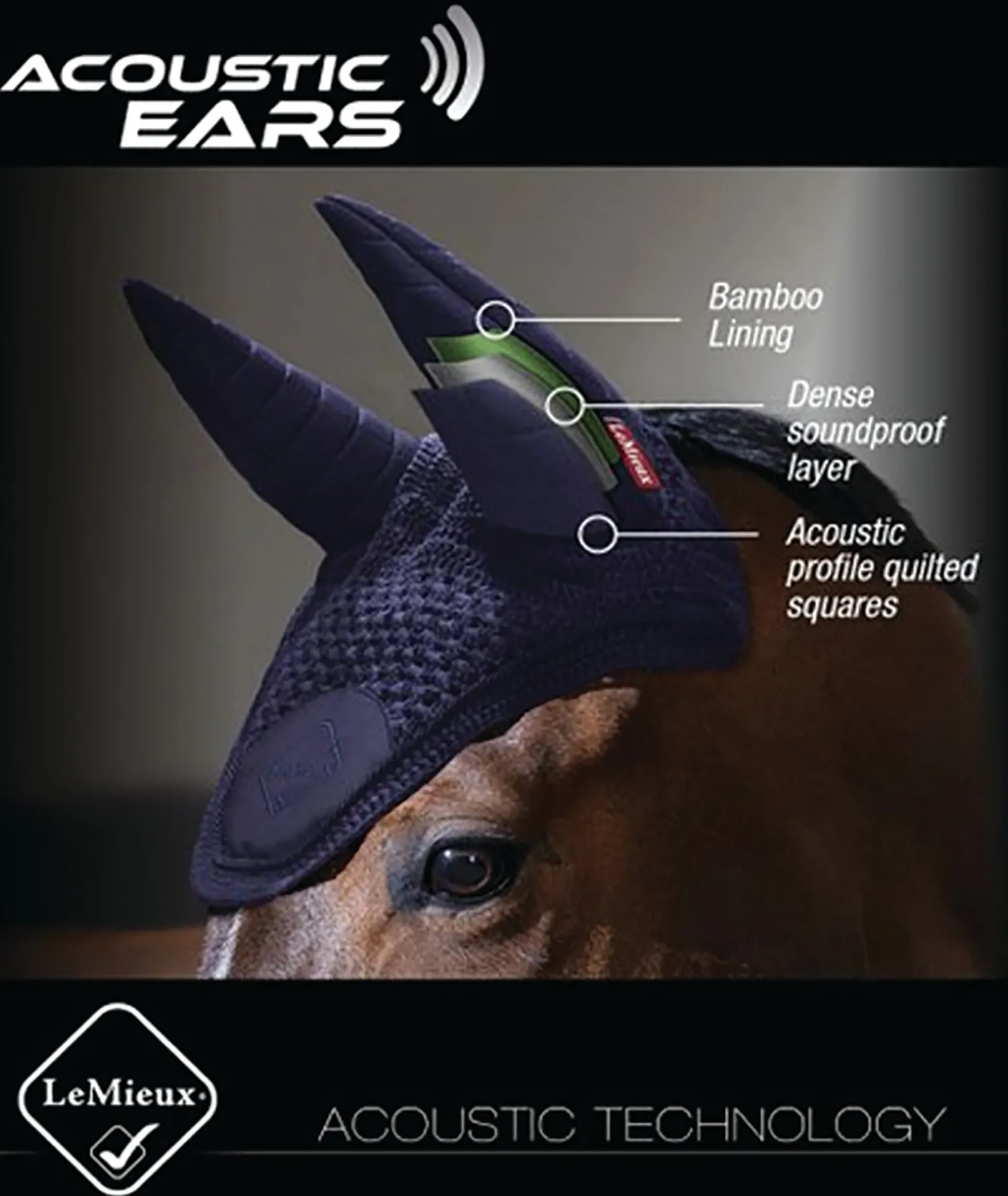 Clearance HORSE HEALTH TRADE LeMieux® Acoustic Pro Fly Hood