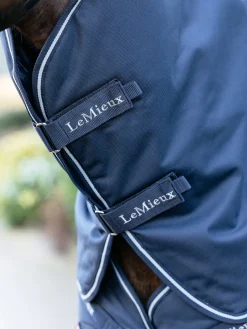 Online HORSE HEALTH TRADE LeMieux® Arika Storm-Tek 200 Gram Turnout Blanket with Leg Straps Navy/White/Navy