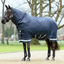 Sale HORSE HEALTH TRADE LeMieux® Arika Storm-Tek 350 Gram Turnout Blanket with Leg Straps Navy/White/Navy