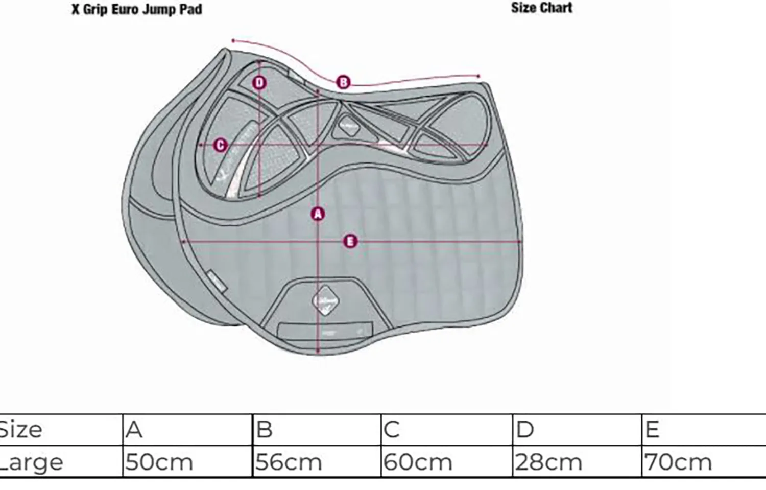 Clearance HORSE HEALTH TRADE LeMieux® X-Grip EuroJump Square Pad