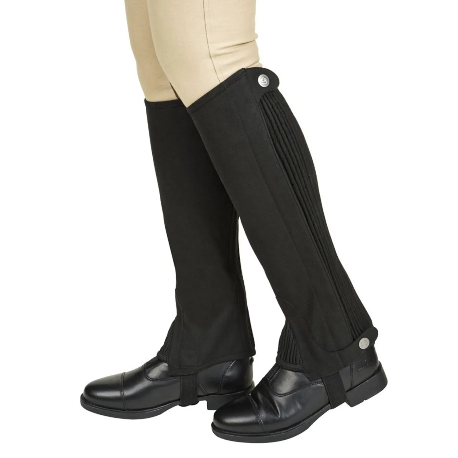 New JPC EQUESTRIAN Léttia® Adults’ Suede Half Chaps Black