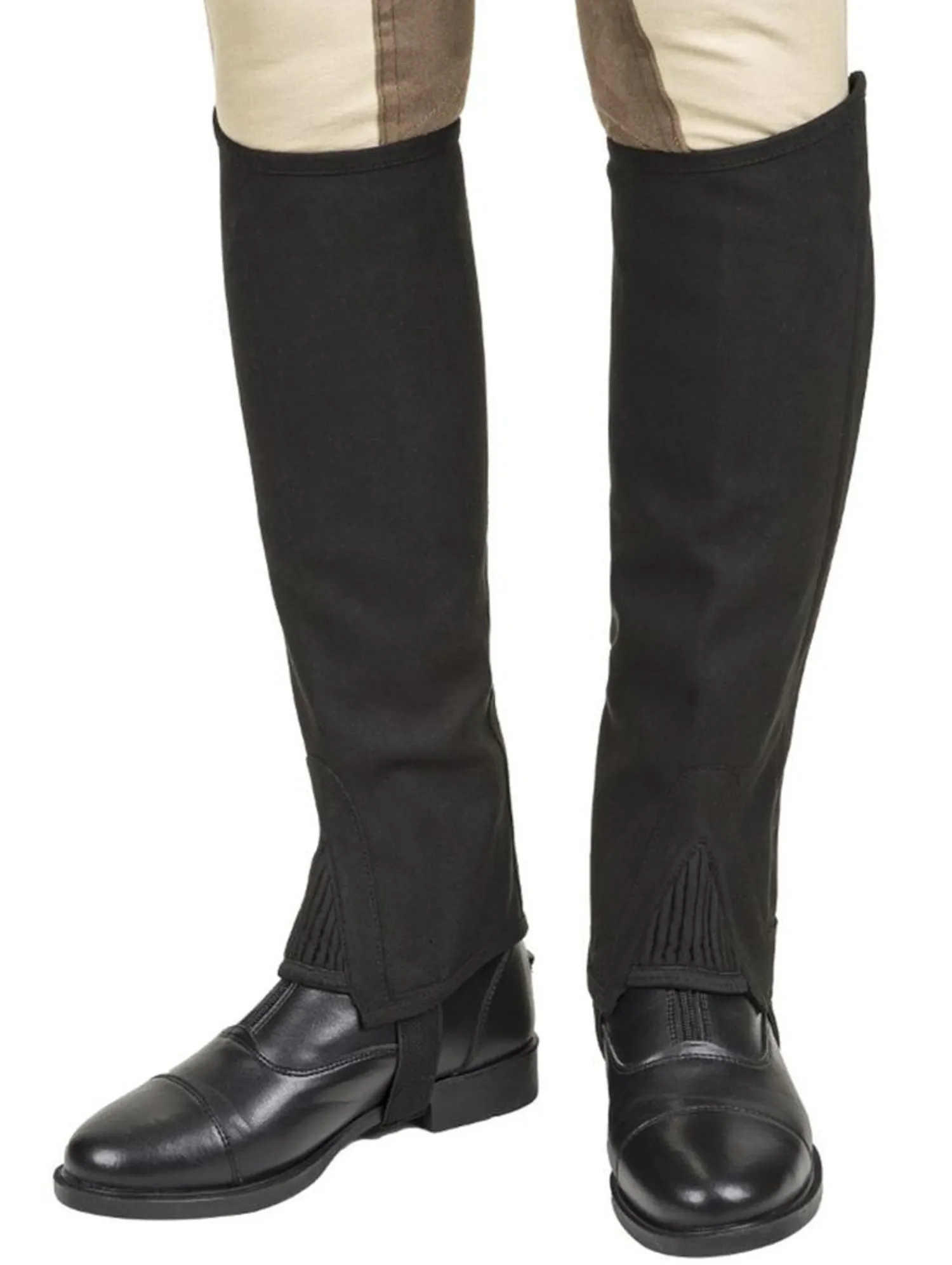 New JPC EQUESTRIAN Léttia® Adults’ Suede Half Chaps Black